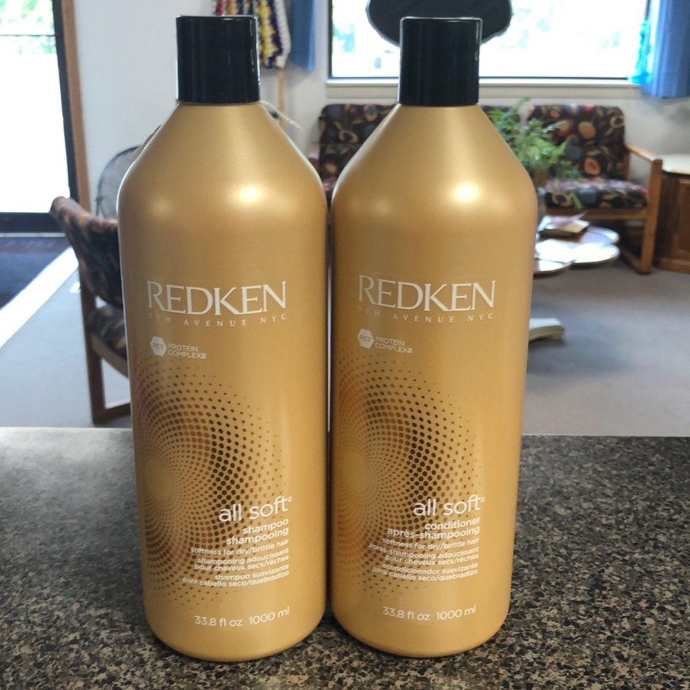 Redken all soft shampoo and conditioner liters